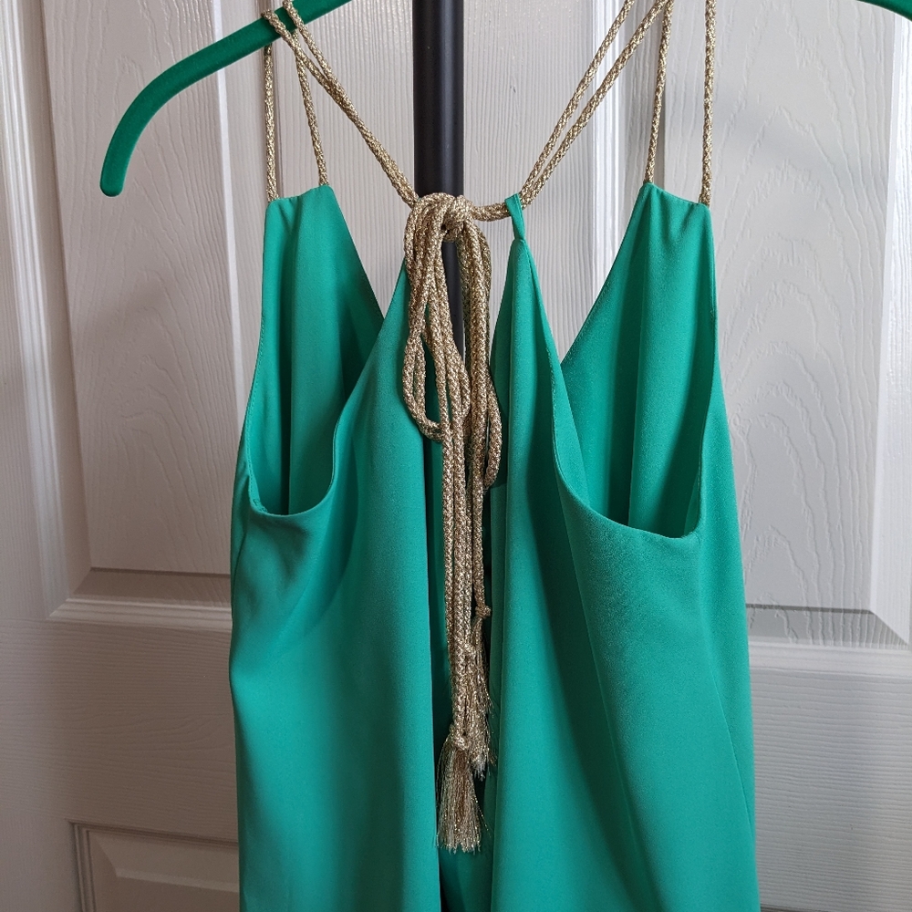Freeway New pretty green Sleeveless blouse Large NWT